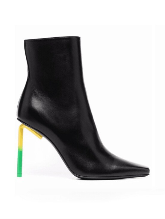 Off-White Shoes - OFF-WHITE Allen Gradient Stiletto Heel Ankle Boots Black EU 38 US 8 Org $1,420